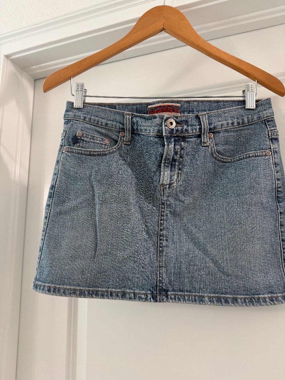 Vintage Authentic Z Cavaricci Denim Mini Skirt size 5 80s 90s Y2K